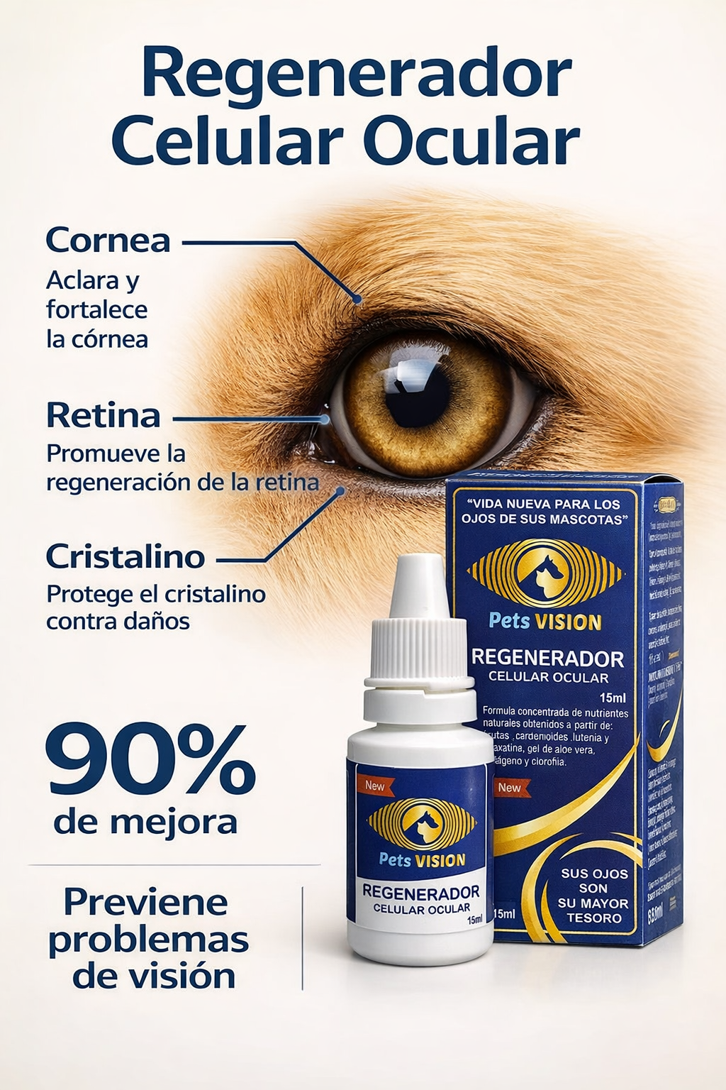 Pets Visión™ - Gotas Oculares para Mascotas