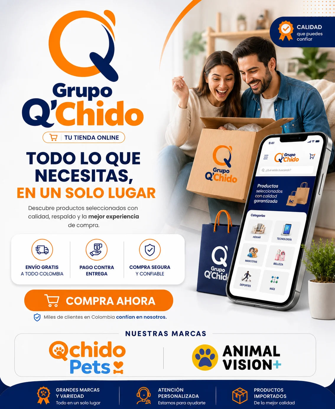 Grupo Qchido, tu tienda online. Todo lo que necesitas, en un solo lugar.
